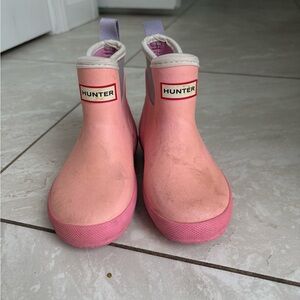 Hunter Toddler Girls Pink Short Rain Boots